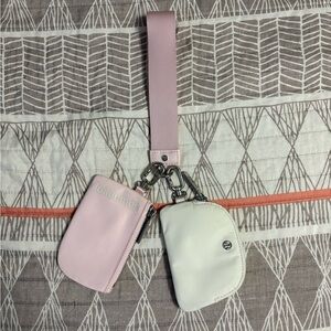 lululemon athletica Pink and White Keychain Pouches